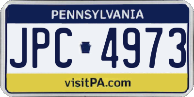 PA license plate JPC4973