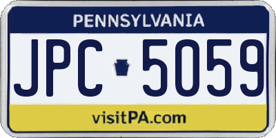 PA license plate JPC5059