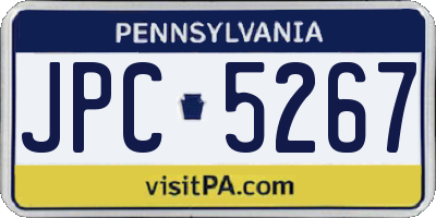 PA license plate JPC5267