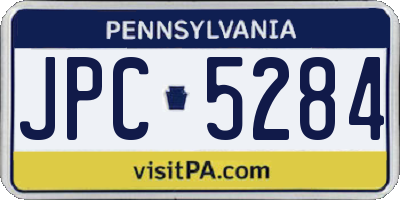 PA license plate JPC5284