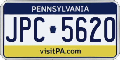 PA license plate JPC5620