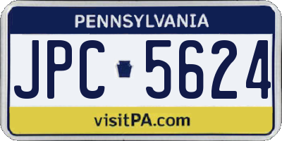 PA license plate JPC5624