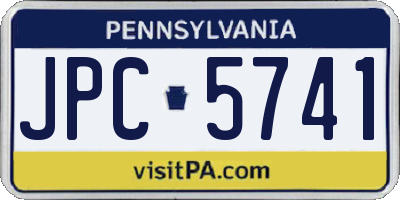 PA license plate JPC5741