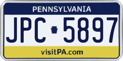 PA license plate JPC5897