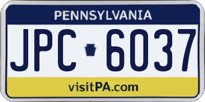 PA license plate JPC6037