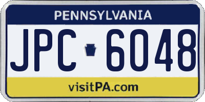PA license plate JPC6048