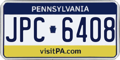 PA license plate JPC6408