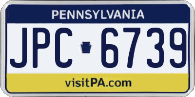 PA license plate JPC6739