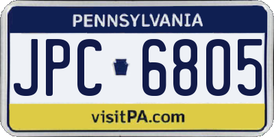 PA license plate JPC6805