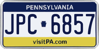 PA license plate JPC6857