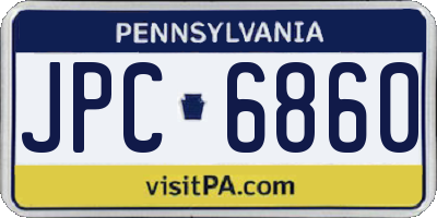 PA license plate JPC6860