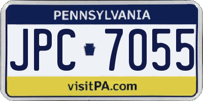 PA license plate JPC7055