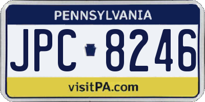 PA license plate JPC8246