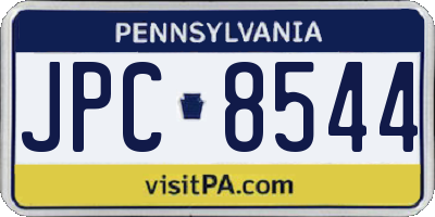 PA license plate JPC8544