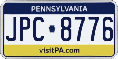PA license plate JPC8776
