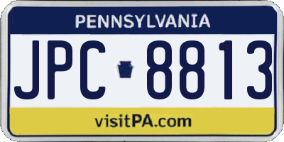 PA license plate JPC8813