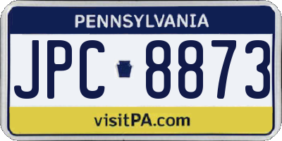 PA license plate JPC8873