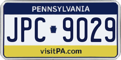 PA license plate JPC9029