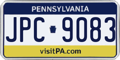 PA license plate JPC9083