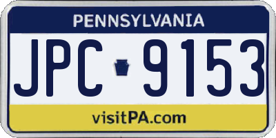 PA license plate JPC9153
