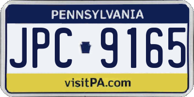 PA license plate JPC9165