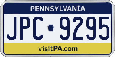 PA license plate JPC9295