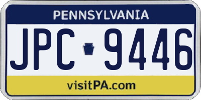 PA license plate JPC9446