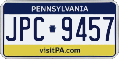 PA license plate JPC9457