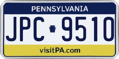 PA license plate JPC9510