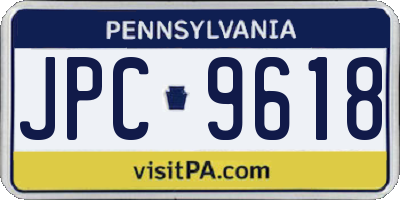 PA license plate JPC9618