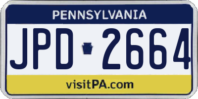 PA license plate JPD2664