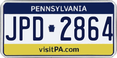 PA license plate JPD2864