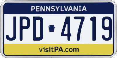 PA license plate JPD4719