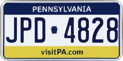 PA license plate JPD4828