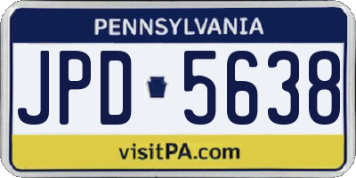 PA license plate JPD5638