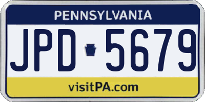 PA license plate JPD5679