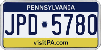 PA license plate JPD5780