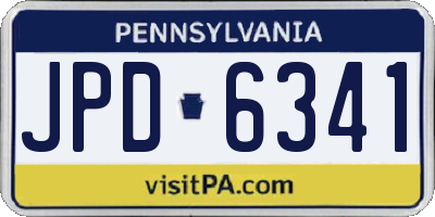 PA license plate JPD6341
