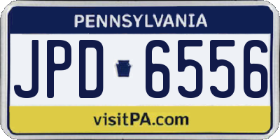 PA license plate JPD6556