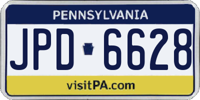 PA license plate JPD6628