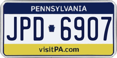 PA license plate JPD6907