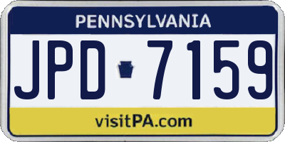 PA license plate JPD7159