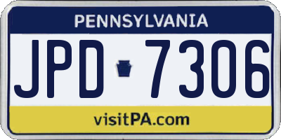 PA license plate JPD7306