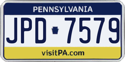 PA license plate JPD7579