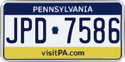 PA license plate JPD7586