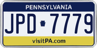 PA license plate JPD7779