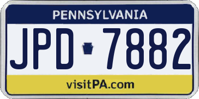 PA license plate JPD7882