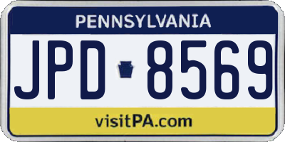 PA license plate JPD8569