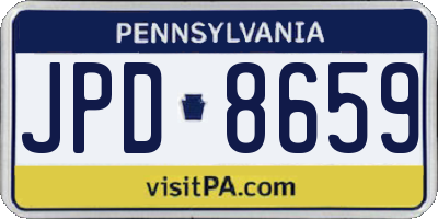 PA license plate JPD8659