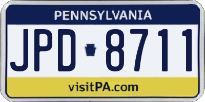 PA license plate JPD8711